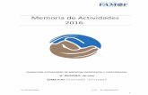 Memoria de Actividades 201 6 - Fundación ActualFisio