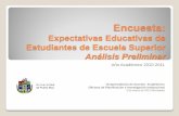 Encuesta: Expectativas Educativas de Estudiantes de ...