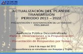 ACTUALIZACIÓN DEL PLAN DE TRANSMISIÓN PERIODO 2013 2022