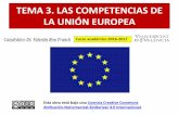 TEMA 3. LAS COMPETENCIAS DE LA UNIÓN EUROPEA