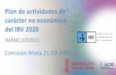 Plan de actividades de carácter no económico del IBV 2020