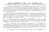 VALORES DE LA BIBLIA