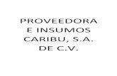 PROVEEDORA E INSUMOS CARIBU, S.A. DE C.V.