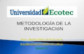 METODOLOGÍA DE LA INVESTIGACIóN - Ecotec
