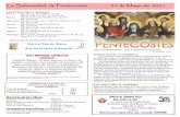 La Solemnidad de Pentecostés 23 de Mayo de 2021
