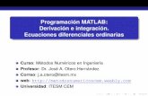 Programacion MATLAB:´ Derivacion e integraci´ on ...