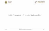 6.3.2 Programas y Proyectos de Inversión