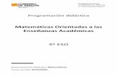 Matemáticas Orientadas a las Enseñanzas Académicas 3º ESO