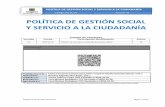 POLÍTICA DE GESTIÓN SOCIAL Y SERVICIO A LA CIUDADANÍA