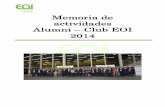 Memoria de actividades Alumni Club EOI 2014
