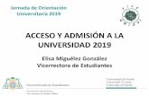ACCESO Y ADMISIÓN A LA UNIVERSIDAD 2019 - uniovi.es