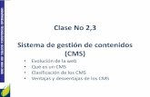 Clase No 2,3 Sistema de gestión de contenidos (CMS)