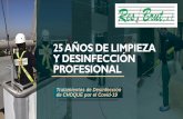 25 AÑOS DE LIMPIEZA Y DESINFECCIÓN PROFESIONAL