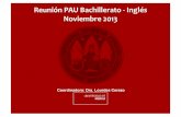 Reunión PAU Bachillerato - InglØs Noviembre 2013