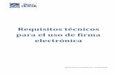Requisitos técnicos para el uso de firma electrónica