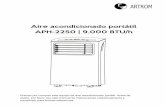 Aire acondicionado portátil APH-2250 | 9.000 BTU/h