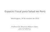 Espacio Fiscal para Salud en Perú