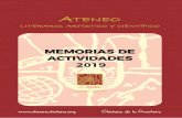 MEMORIAS DE ACTIVIDADES 2019 - Ateneo de Chiclana