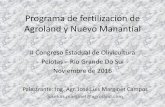 Programa de fertilización de Agroland y Nuevo Manantial