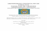 UNIVERSIDAD PARTICULAR DE CHICLAYO FACULTAD DE CIENCIAS