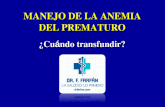 MEDICINA INTERNA - MANEJO DE LA ANEMIA DEL PREMATURO - DR. F. FARFÁN