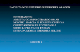 FACULTAD DE ESTUDIOS SUPERIORES ARAGON INTEGRANTES: ARRIETA OCAMPO GERARDO OMAR MONTIEL GARCIA ELIZABETH CINTHYA CORTES GONZALES EDITH PAOLA NIETO LOPEZ