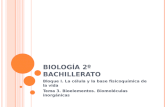 Biolog­a 2 bachillerato Tema 3. Bioelementos. Biomol©culas inorgnicas