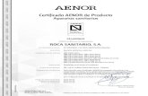 Certificado AENOR de Producto - roca.es .Certificado AENOR de Producto Aparatos sanitarios Avelino