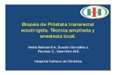Biopsia de Próstata transrectal ecodirigida. Técnica ...· • Posterior al procedimiento se evaluó