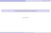Funciones Exponencial y Logaritmo La funciأ³n exponencial Funciones Exponencial y Logaritmo. Introducciأ³n
