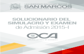 Solucionario Del Simulacro y Examen de Admisi³n 2015-I