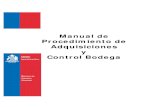 Manual de Procedimiento de Adquisiciones y Control Bodega Ejecutivo(a) Oficina Chile Compras ..... 9