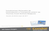 Condiciones Generales de Contrataciأ³n y CGCT de Thomas Cook Airlines Belgium 08.05.2017 Pأ،gina 4 2.1.
