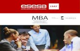 MBA - ESESA IMF Escuela Superior de Estudios de Empresa El MBA Executive se desarrolla a lo largo de