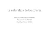La naturaleza de los colores La naturaleza de los colores Bethany Jeannette Portillo Leiva 00123013