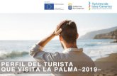 PERFIL DEL TURISTA QUE VISITA LA PALMA 2019 ... eligieron La Palma como isla de mayor estancia en 2019,