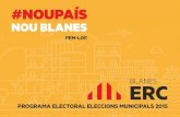 PROGRAMA ELECTORAL D'ERC DE BLANES. ELECCIONS MUNICIPALS 2015