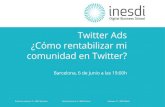 Twitter Ads: C³no rentabilizar mi comunidad de Twiter?