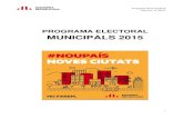 PROGRAMA ELECTORAL MUNICIPALS 19. Mireia Contreras i Par£©s (ERC) 20. Albert Mercad£© i Rovira (ERC)