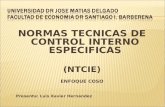 NORMAS TECNICAS DE CONTROL INTERNO ESPECIFICAS