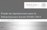 Fondo de Aportaciones para la Infraestructura Social (FAIS) Proyectos Especiales. Fondo de Aportaciones