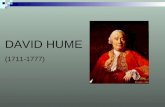 DAVID HUME (1711-1777). Algunas aclaraciones previas