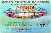 RETIRO ESPIRITUAL DE PASCUA - .SANTUARIO DE LA VIRGEN DEL PILAR BENEJZAR Viernes 6 de abril 2018